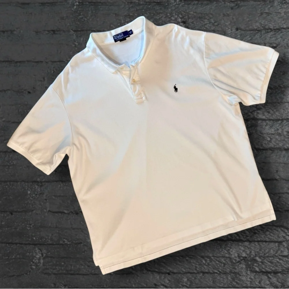 Polo Ralph Lauren 2XB White Classic Fit Polo Shirt Blue Pony Logo